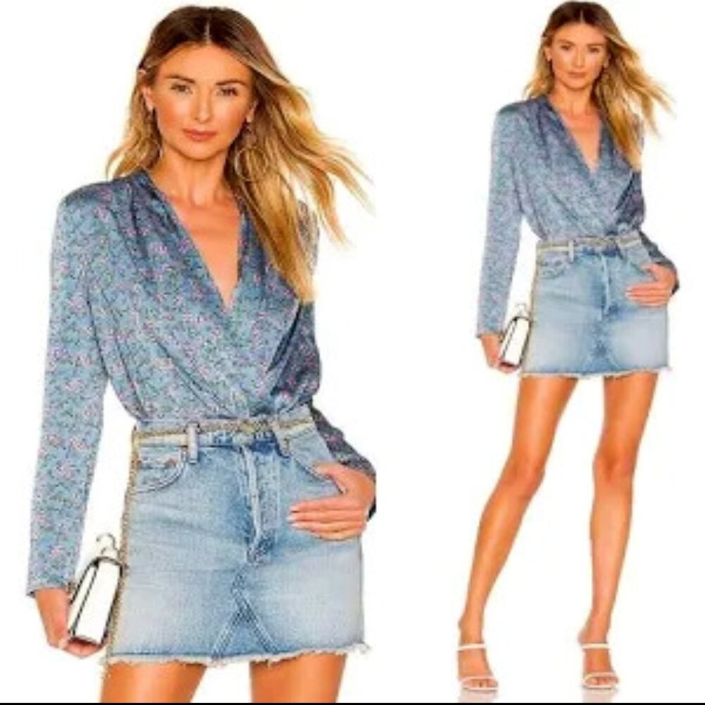 NWT Superdown | Heidi Drape Wrap Bodysuit